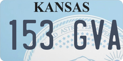 KS license plate 153GVA