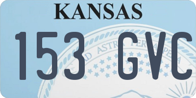 KS license plate 153GVC