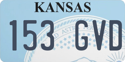KS license plate 153GVD