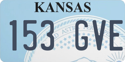 KS license plate 153GVE