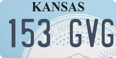 KS license plate 153GVG