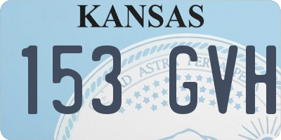 KS license plate 153GVH