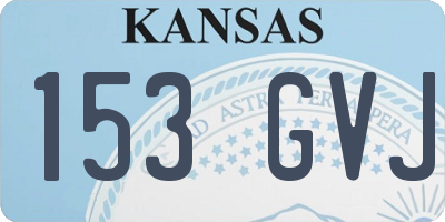KS license plate 153GVJ