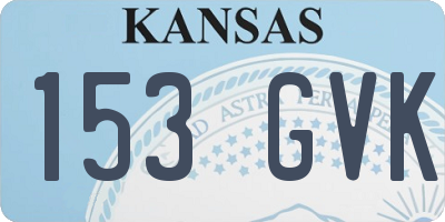 KS license plate 153GVK