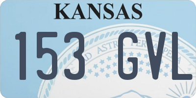 KS license plate 153GVL