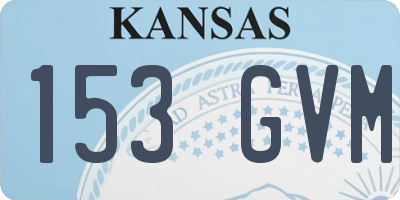KS license plate 153GVM