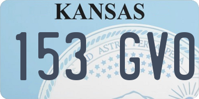 KS license plate 153GVO