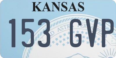 KS license plate 153GVP