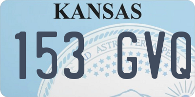 KS license plate 153GVQ
