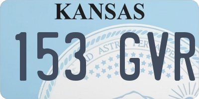 KS license plate 153GVR