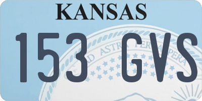 KS license plate 153GVS