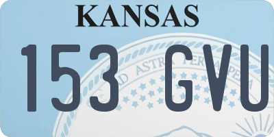 KS license plate 153GVU