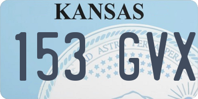 KS license plate 153GVX