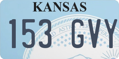 KS license plate 153GVY