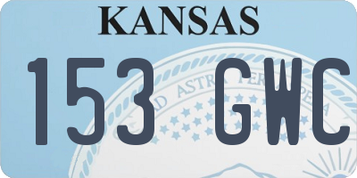 KS license plate 153GWC