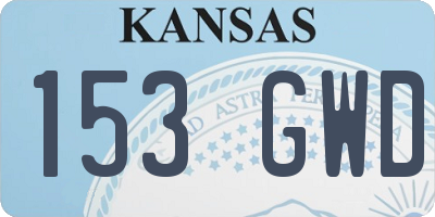 KS license plate 153GWD