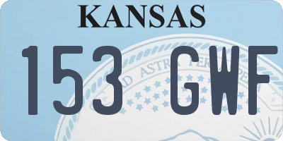 KS license plate 153GWF