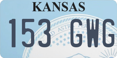 KS license plate 153GWG