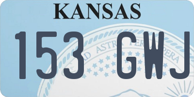 KS license plate 153GWJ