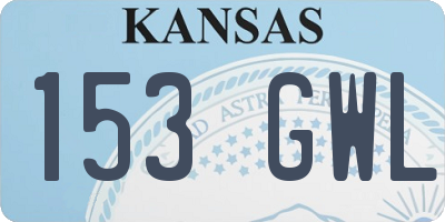 KS license plate 153GWL