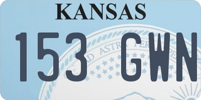 KS license plate 153GWN