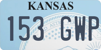 KS license plate 153GWP