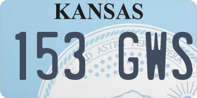 KS license plate 153GWS