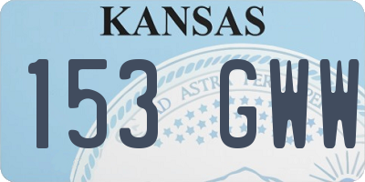 KS license plate 153GWW