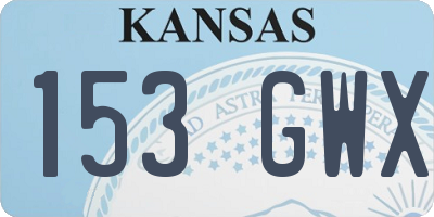 KS license plate 153GWX