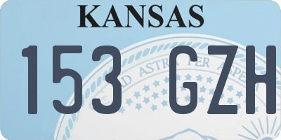 KS license plate 153GZH