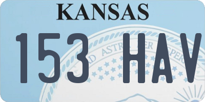 KS license plate 153HAV