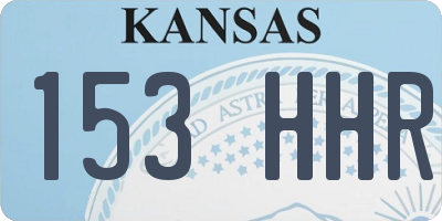 KS license plate 153HHR