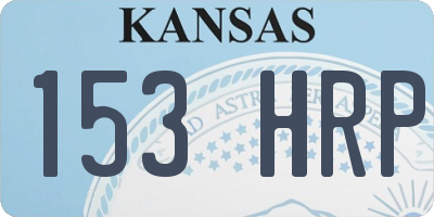 KS license plate 153HRP