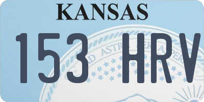 KS license plate 153HRV