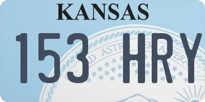 KS license plate 153HRY
