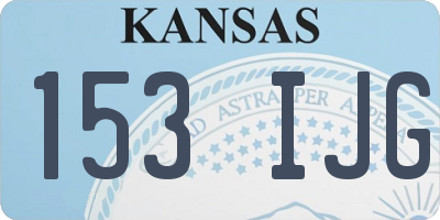 KS license plate 153IJG
