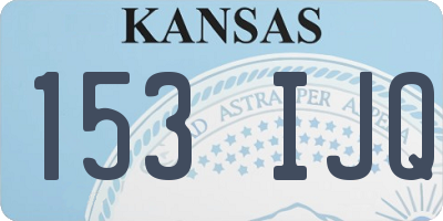 KS license plate 153IJQ