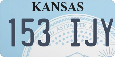 KS license plate 153IJY