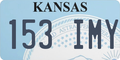 KS license plate 153IMY