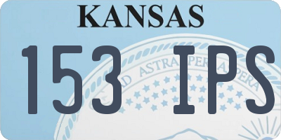 KS license plate 153IPS