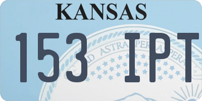KS license plate 153IPT