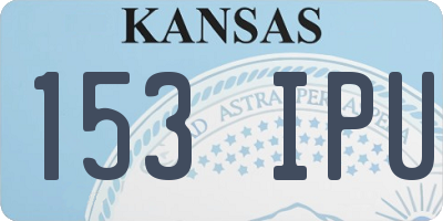 KS license plate 153IPU