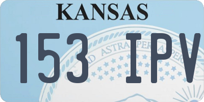 KS license plate 153IPV