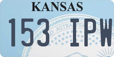 KS license plate 153IPW
