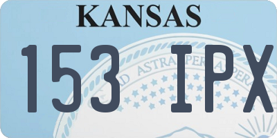 KS license plate 153IPX