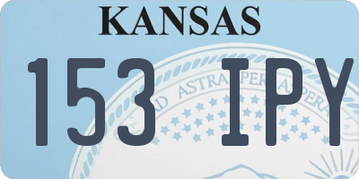 KS license plate 153IPY