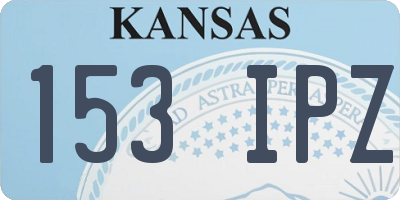KS license plate 153IPZ