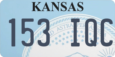KS license plate 153IQC