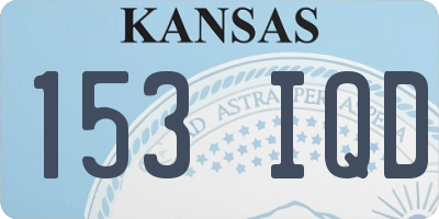 KS license plate 153IQD