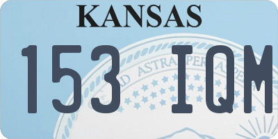 KS license plate 153IQM